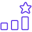 Growth chart with a star