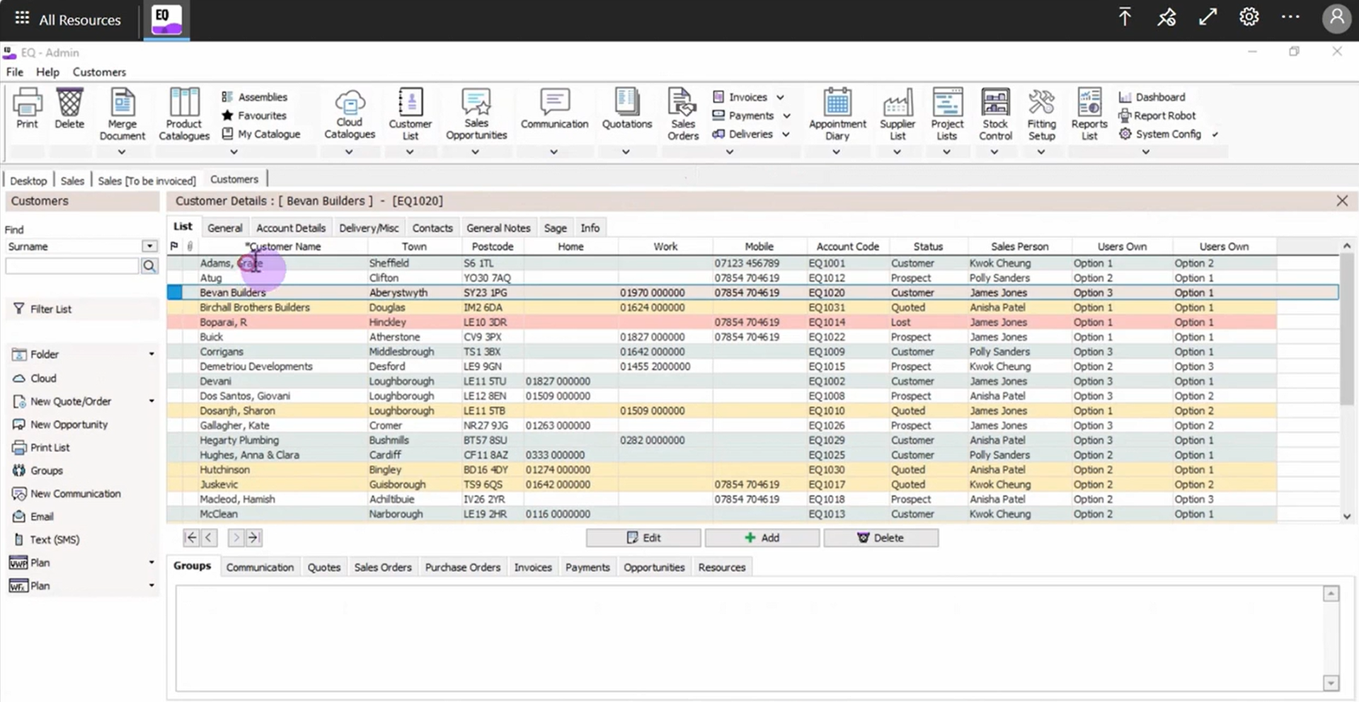 Screenshot of EQ Flex's project management module, detailing active projects, assigned tasks, and timelines to ensure project tracking and efficient resource allocation.