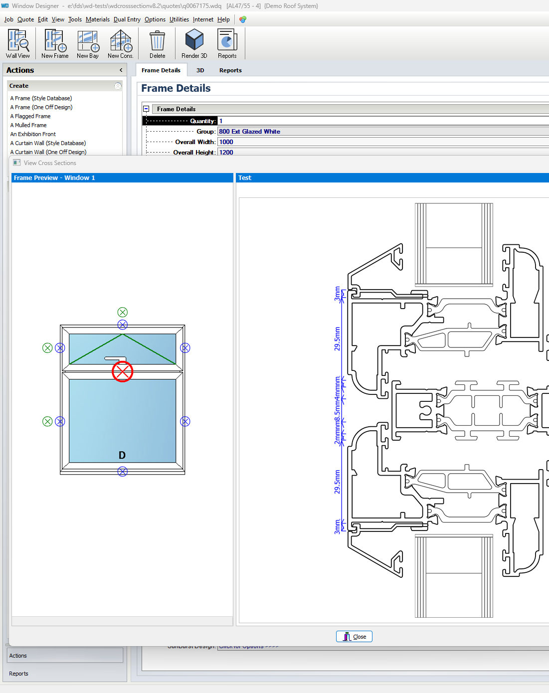 User interface of a window and door CRM software displaying an account overview for "AMAZING DOUBLE GLAZING LTD." Includes customer contact details, order and quote summaries, and a bar graph of weekly net sales over 26 weeks.