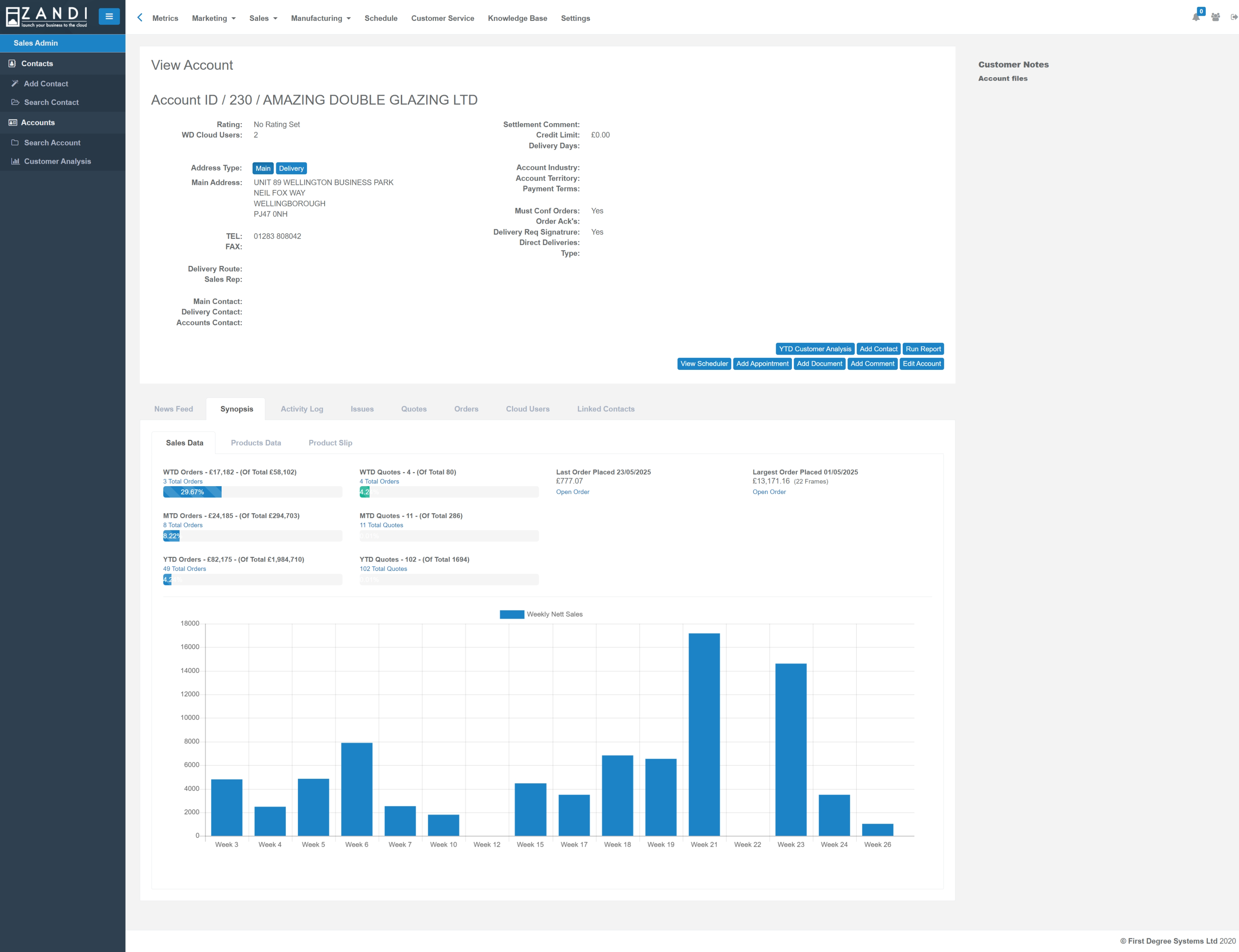 Detailed technical interface from a window design system. Displays cross-section diagrams of window components, a 2D frame preview, glass details, part summaries, and dimension annotations in a split-screen layout.